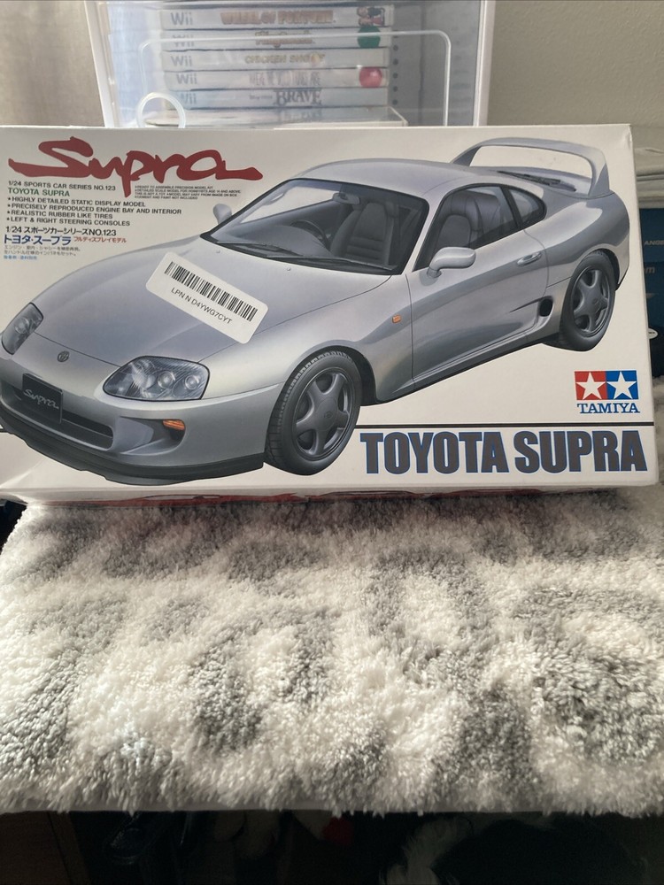Vintage Tamiya 24123 1/24 Toyota Supra TAM24123 Model Kit 1993 Sports Car Open