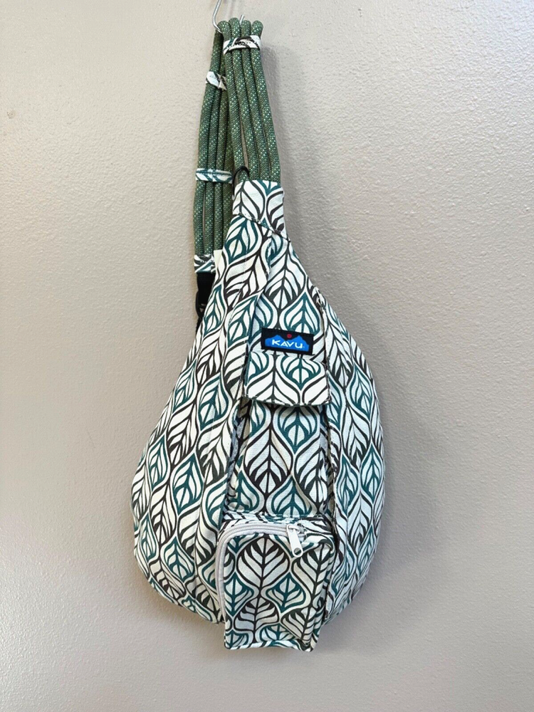 🍃KAVU Original Crossbody Rope Bag ~ Forest Deco 🌿🍃🌿🍃🌿