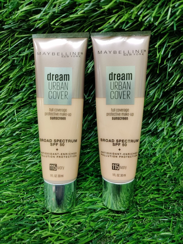 Maybelline Dream Urban Cover Full Coverage Foundation in 115 Ivory 1oz 2-Pack