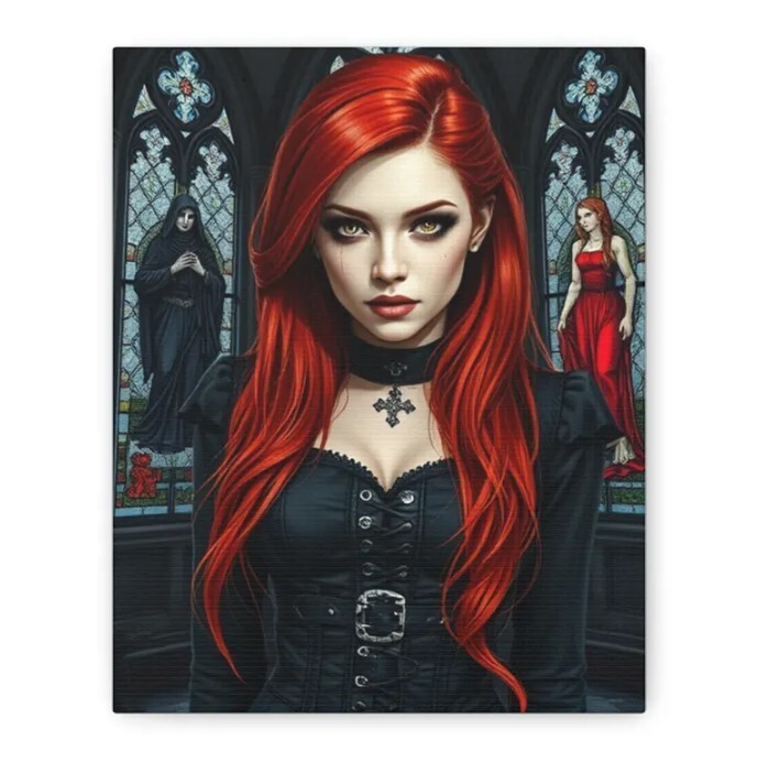 Arte de pared para amantes de la decoración del hogar de fantasía. Título del arte: sirena de vitral