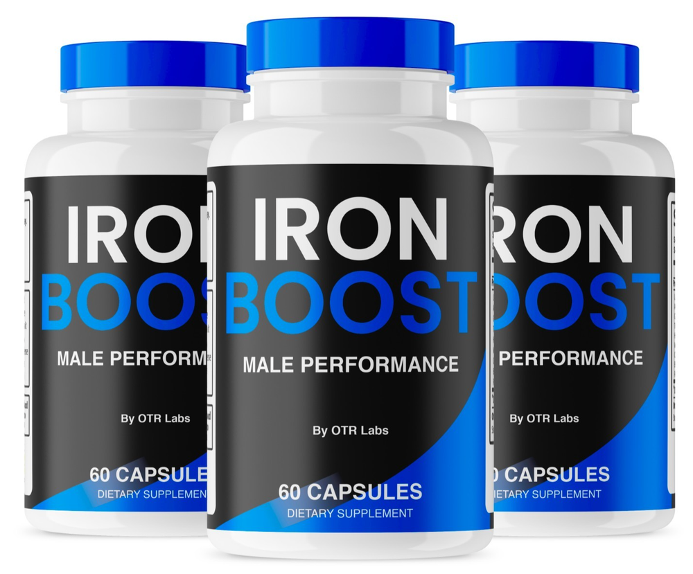 Iron Booster Male Performance, IronBoost Capsules for Men (180 Pills 3 Pack)