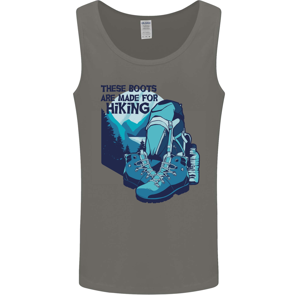 Boots Are Made for Hiking Hiker Trekking Mens Vest Tank Top