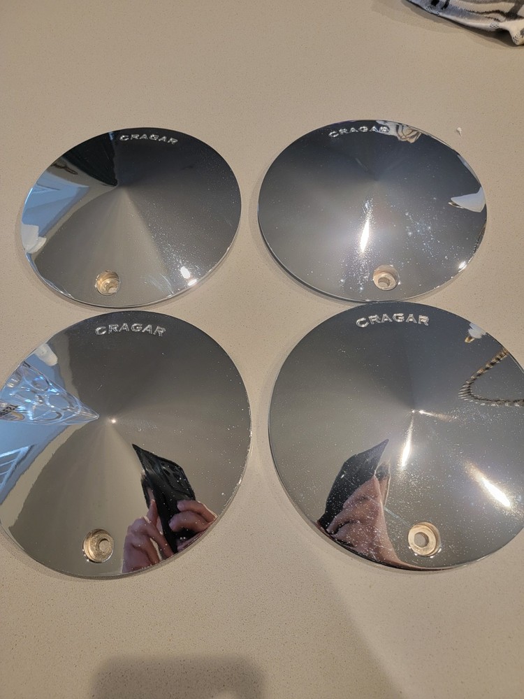 Cragar 29095 Chrome Wheel Center Cap Set of 4 USA Made