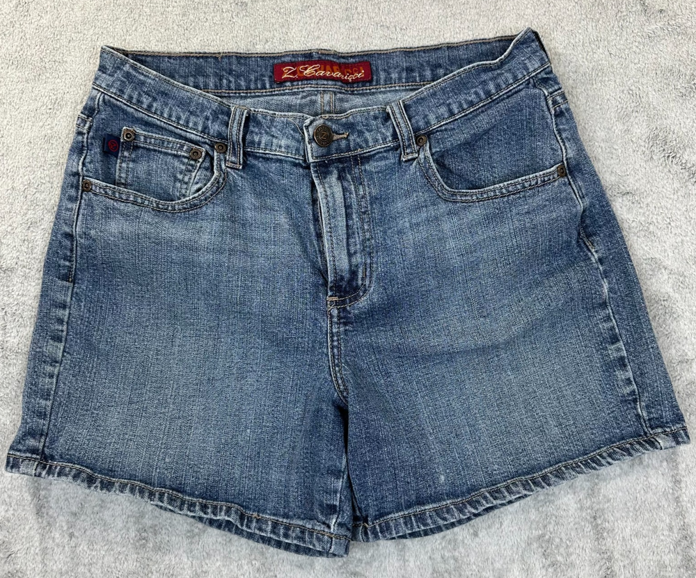 Vintage Y2K Z Cavaricci Denim Shorts Womens 6 Blue Classic Fit 90s 2000 Retro