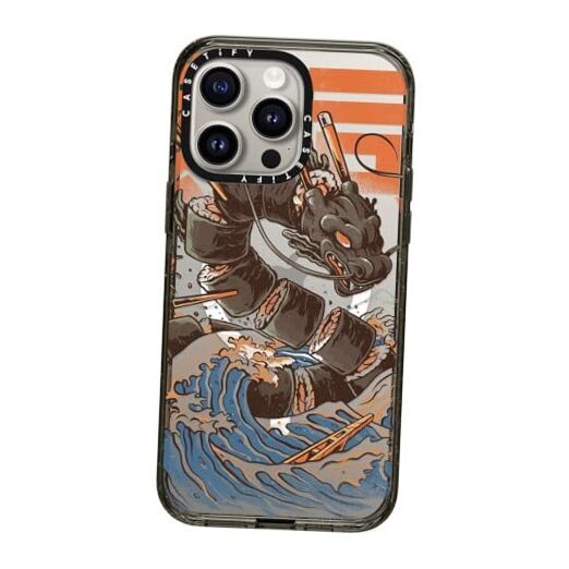 Impact iPhone 15 Pro Max Case [4X Military Grade Drop Great Sushi Dragon