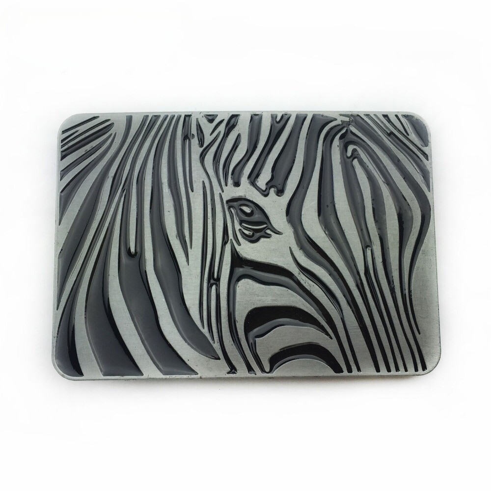 Western Belt Buckle for Men Women Cowboy Rodeo Vintage Style Wear Wildlife Zebra