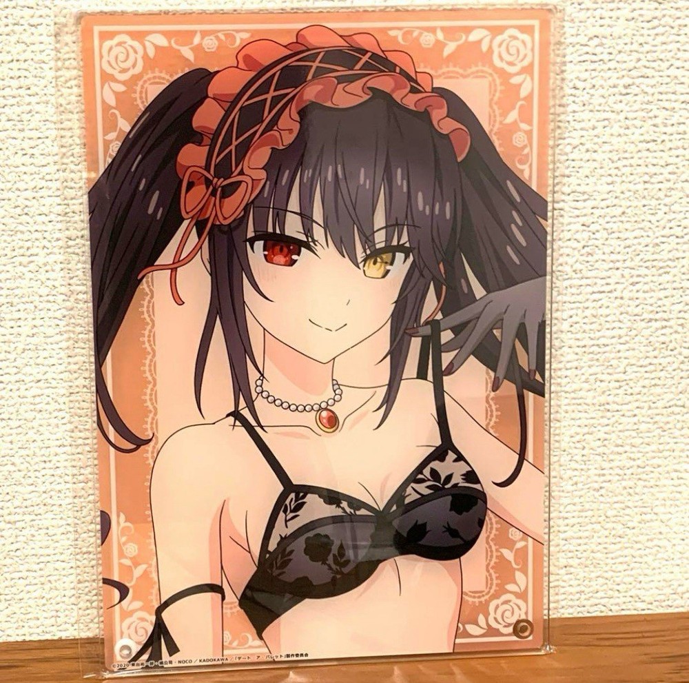 Date A Bullet Acrylic Panel Kurumi Tokisaki Lace Lingerie Kujikore A Prize 3