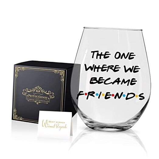 Friendship Wine Glass Gift Box - Bestie Gifts for Women