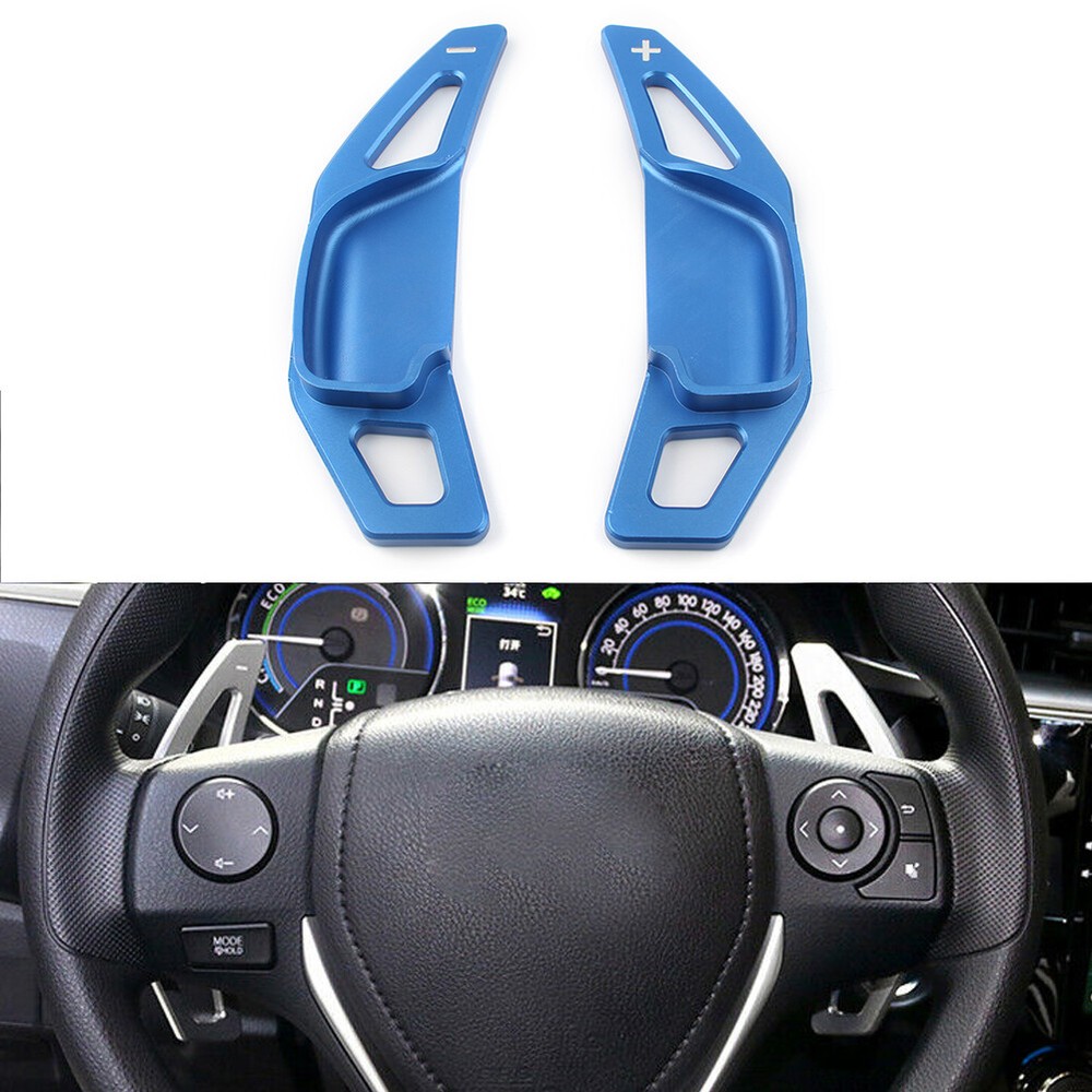 Blue Shift Paddle Shifter Steering Wheel Extension for Toyota Camry Corolla