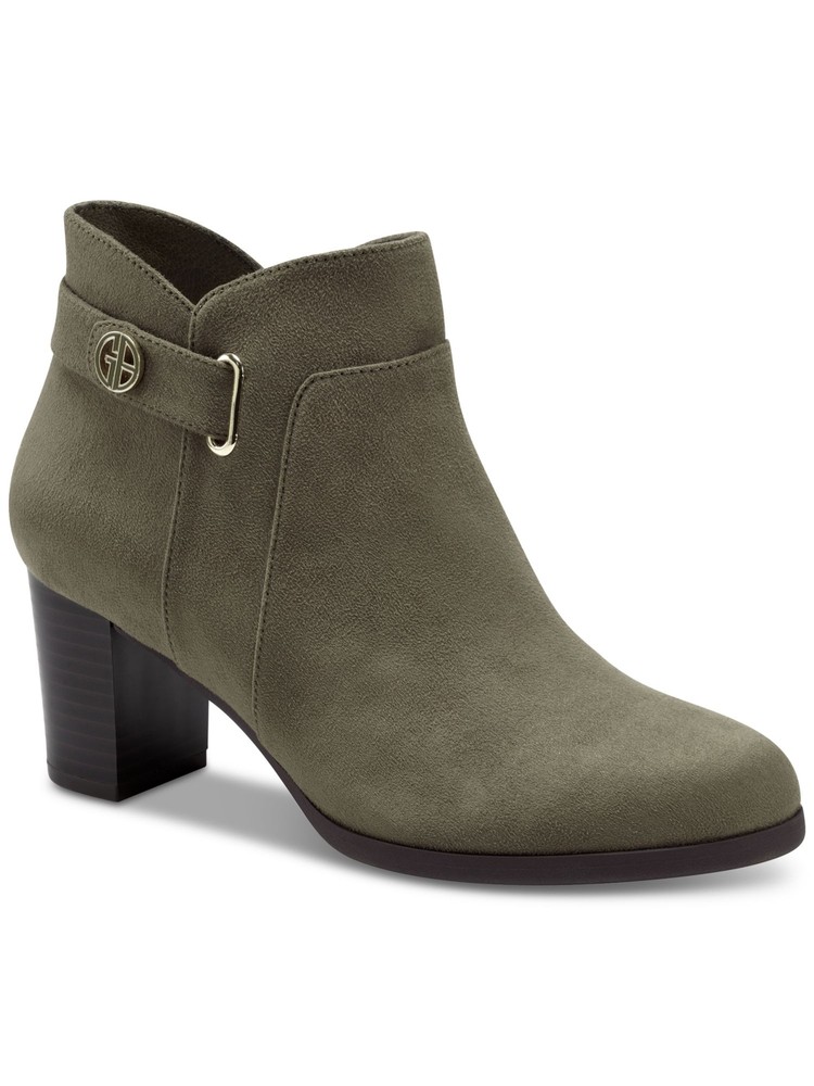 GIANI BERNINI Womens Green Strap Artemyss Round Toe Block Heel Booties 10.5 M