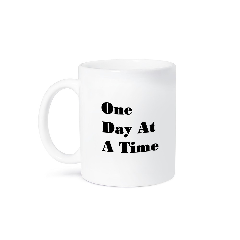 3dRose One Day at a Time Inspirational Coffee Mug  