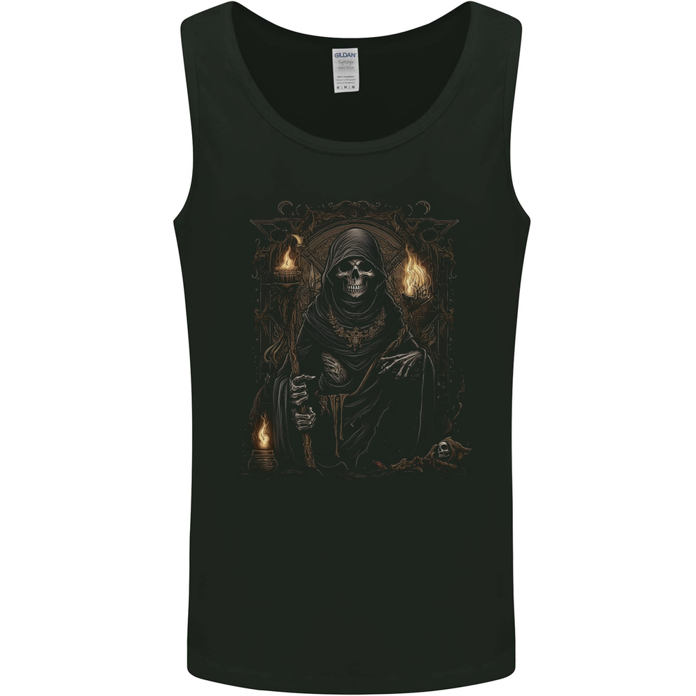 Gothic Grim Reaper Goth Heavy Metal Skull 8 Mens Vest Tank Top