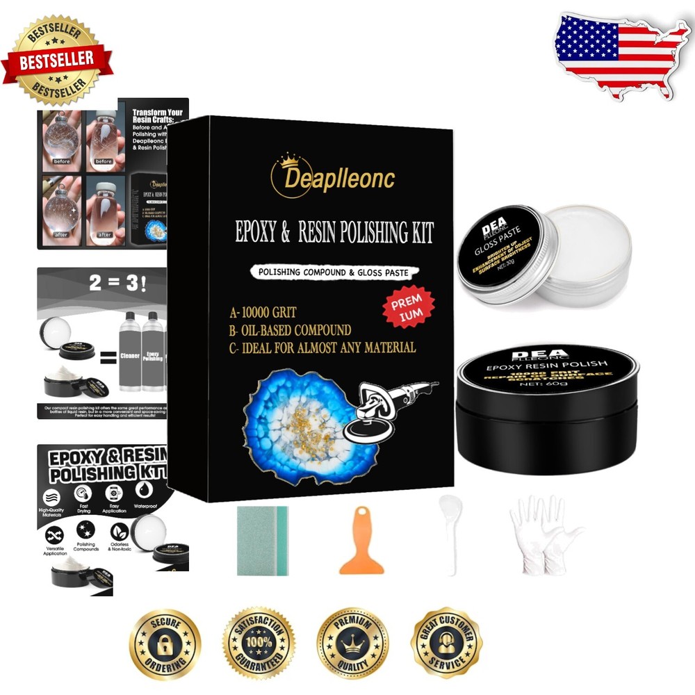 All-in-One Epoxy Resin Polishing Kit – Effortless Shine for Jewelry & Stone