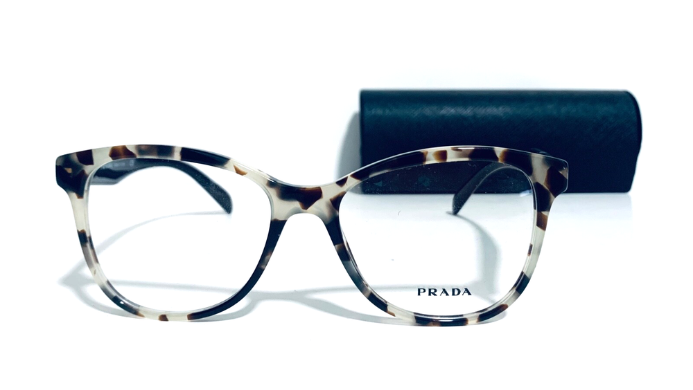 Prada VPR12T Spotted Tortoise Cat Eye Eyeglasses 53-17-140 Italy
