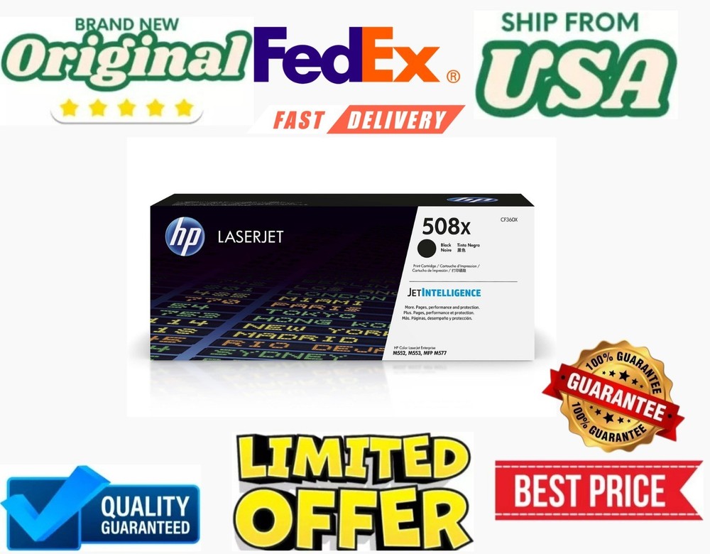 HP 508X Black High-yield Toner Cartridge for HP Printers | CF360X
