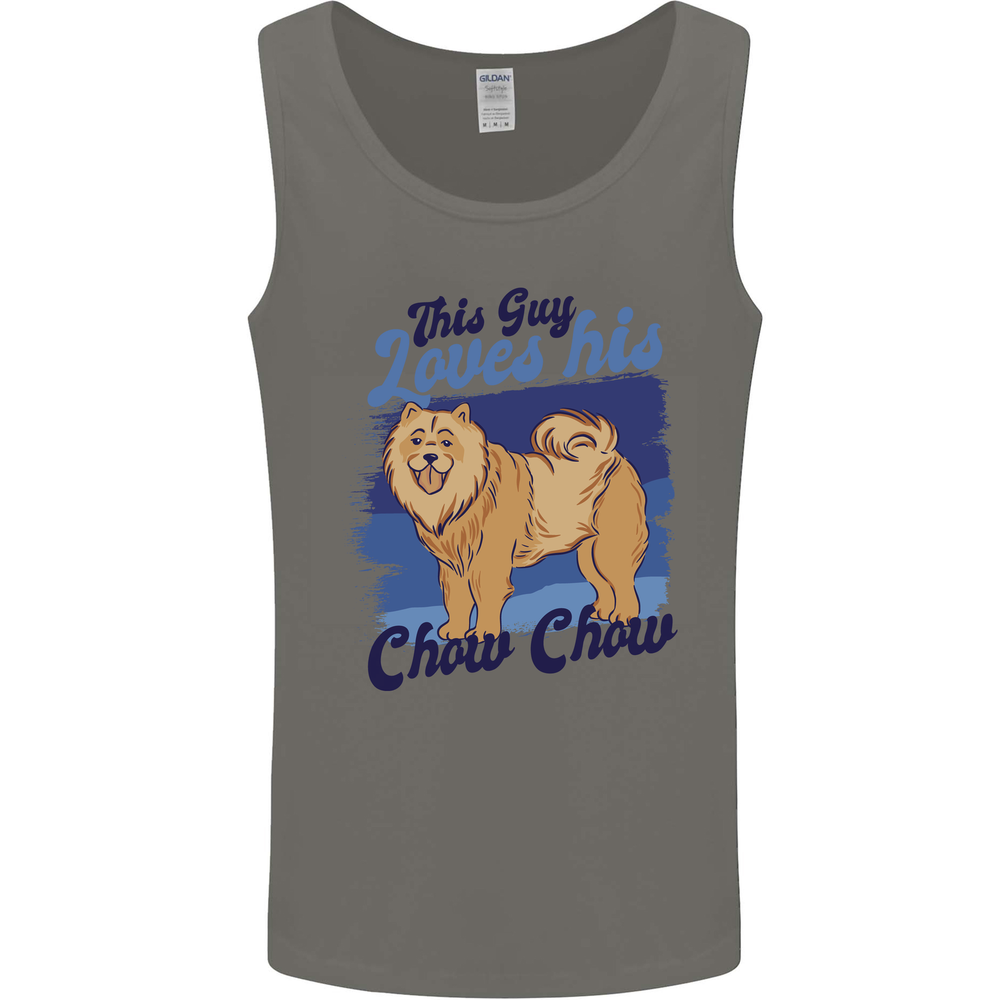 This Guy Loves His Chow Chow Dog Mens Vest Tank Top