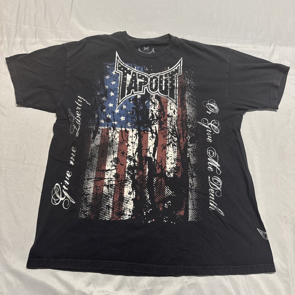 Vintage Y2K 90s Tapout T Shirt Hendo MMA UFC Skull Goth Emo Grunge Skate XL