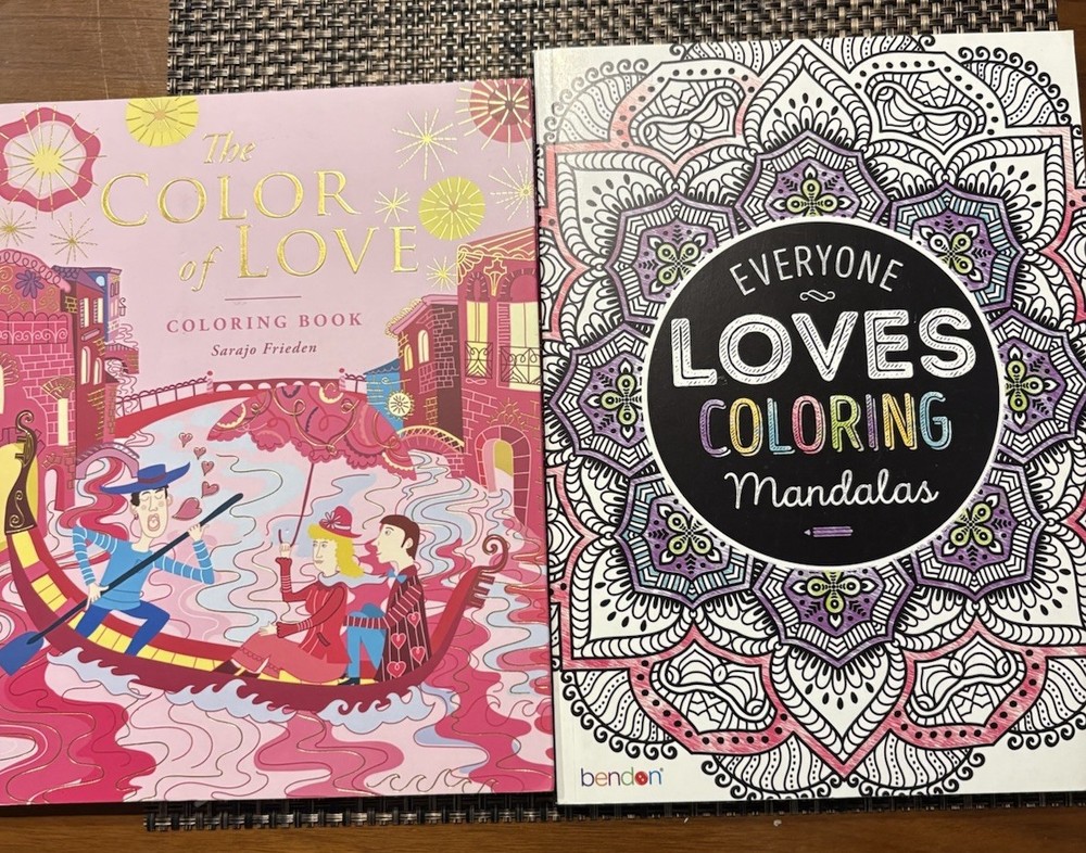 Beautiful Love Coloring Book Lot set of 2 like new