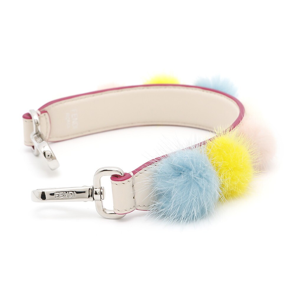 FENDI Mini Fur Leather Hand Strap Bag RARE Authentic Guaranteed