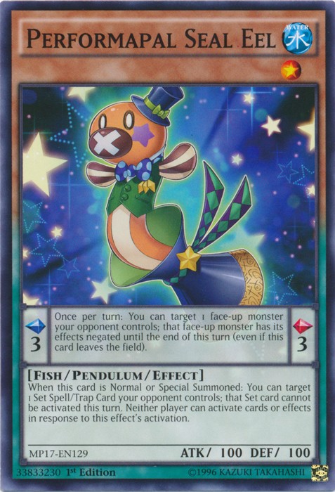 Performapal Seal Eel MP17-EN129 Common 1st Ed Near Mint Yugioh Card