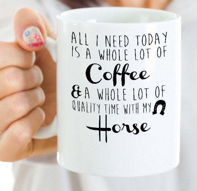 Horse Mug Horse Decor Horseshoe Horse Coffee Mug Horse Gifts Equestrian Gifts