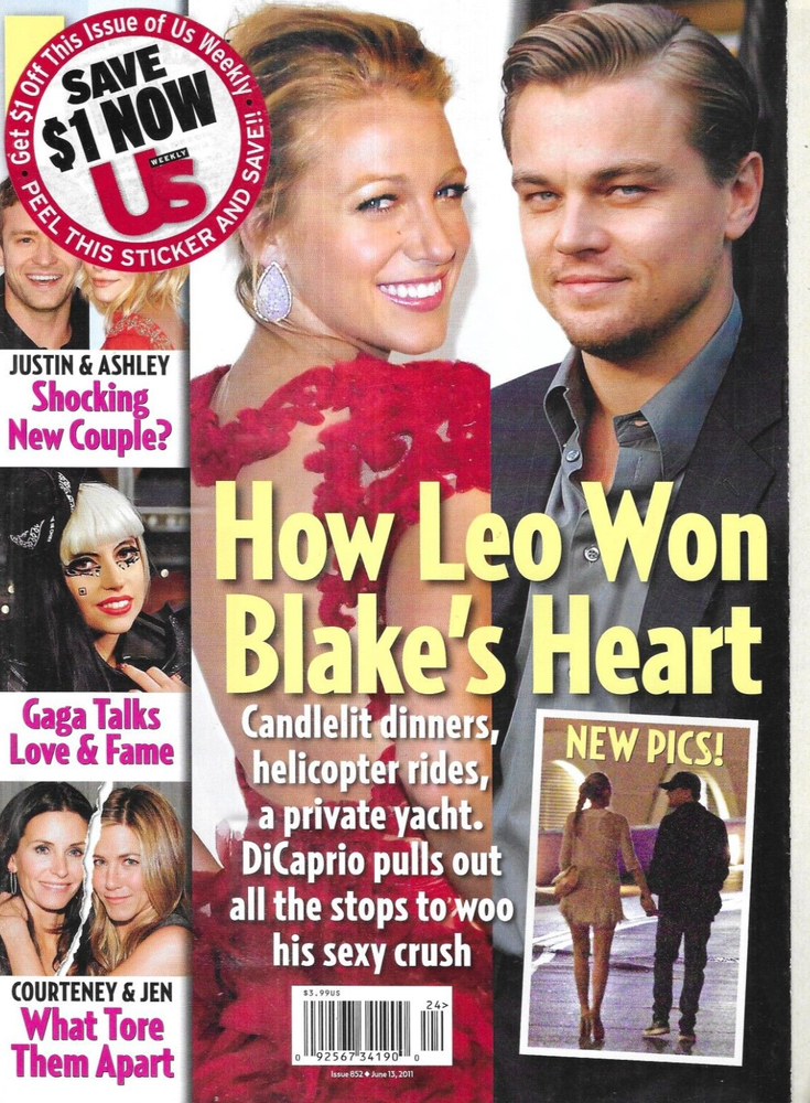 Us Weekly Magazine Leonardo DiCaprio Blake Lively Lady Gaga Jennifer Aniston