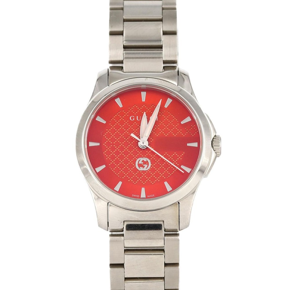 Authentic GUCCI G Timeless 126.5 YA1265049 SS Quartz Watch 2600039755780