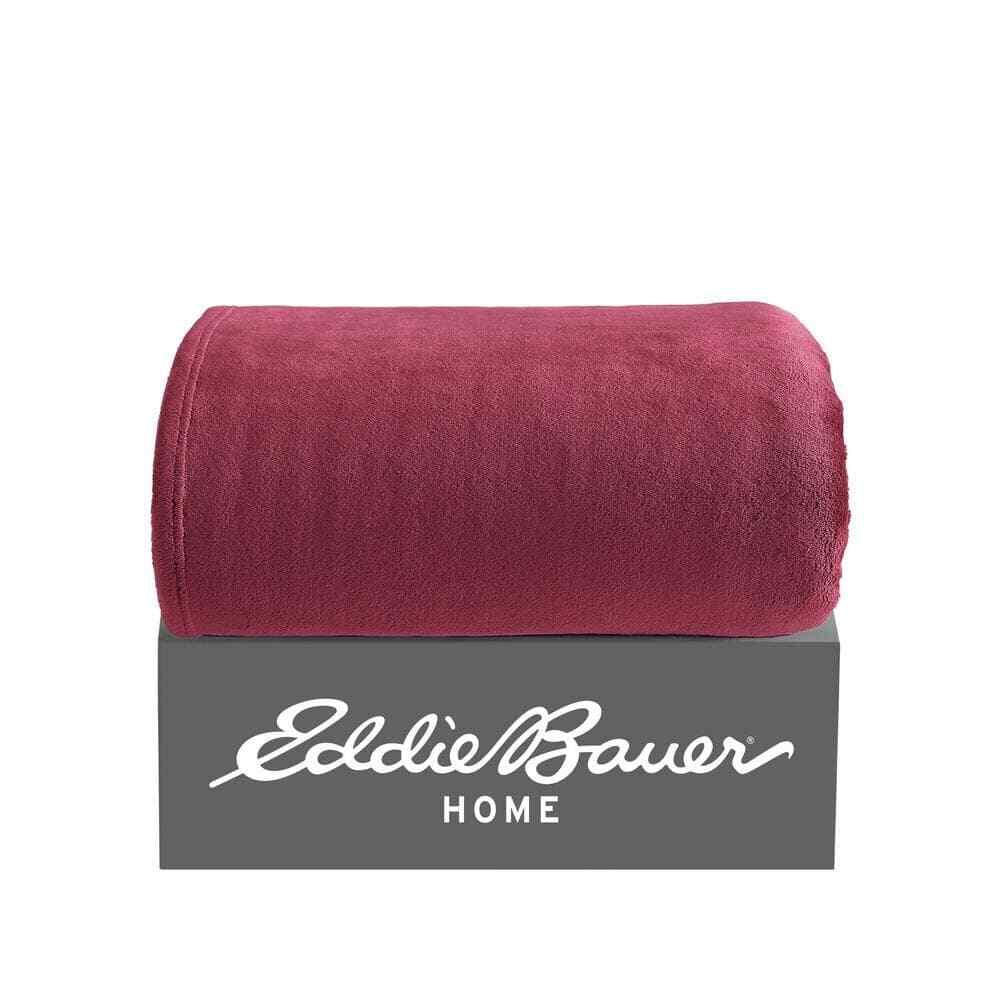 Solid Plush Red Microfiber Throw Blanket