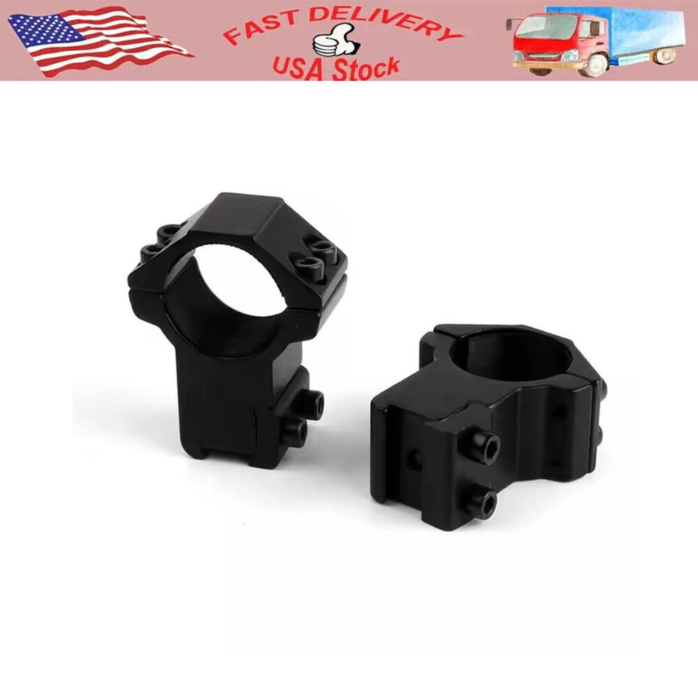 2Pcs 25.4mm 1-Inch High Scope Rings for 11mm Dovetail Rail