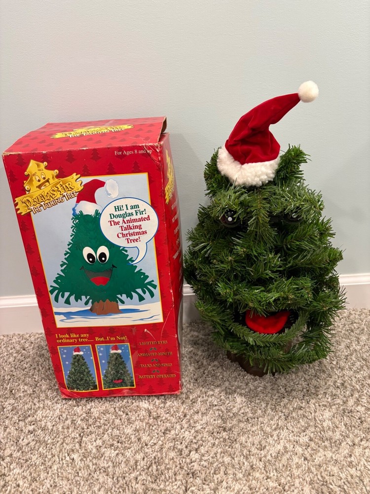 Vintage 1997 Gemmy Douglas Fir Dancing Talking Christmas Tree 24