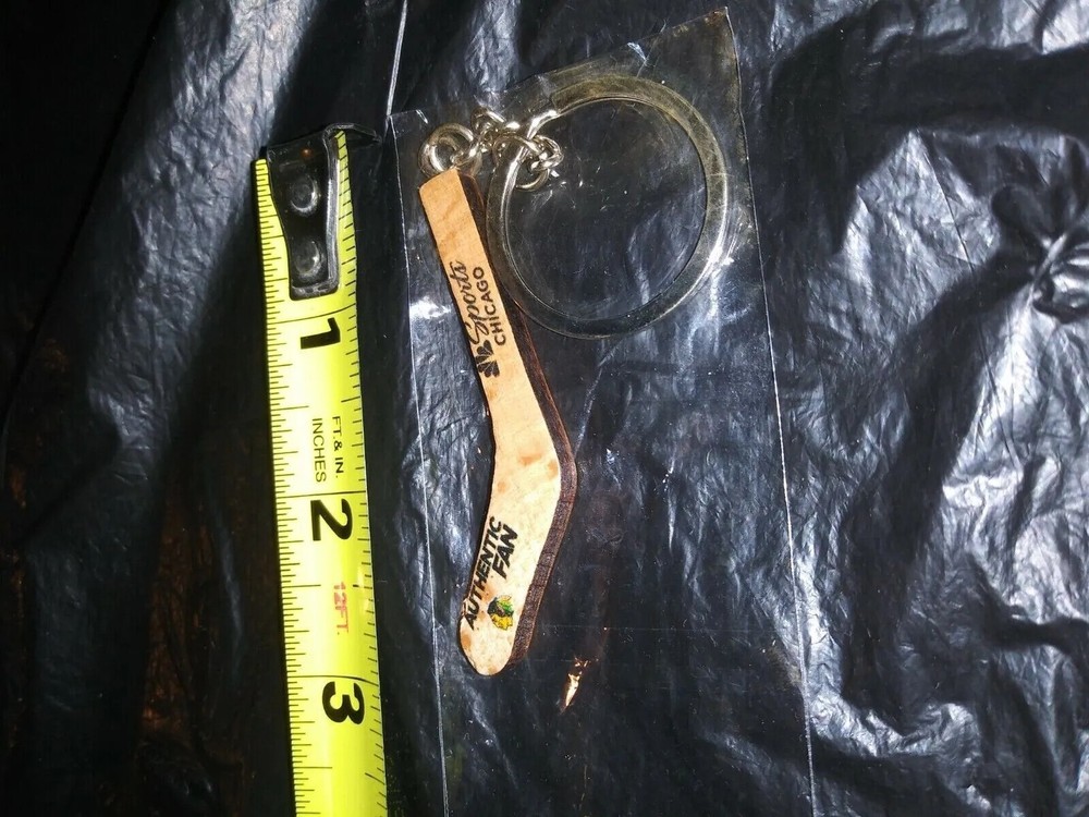 Chicago Blackhawks New 2019 Promo A.Fan Sga Mini Wooden Hockey Stick Keychain