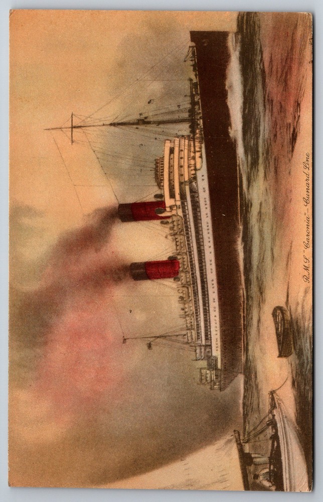 Cruise Ship RMS Caronia Cunard Line Full Steam Vintage Postcard Z12