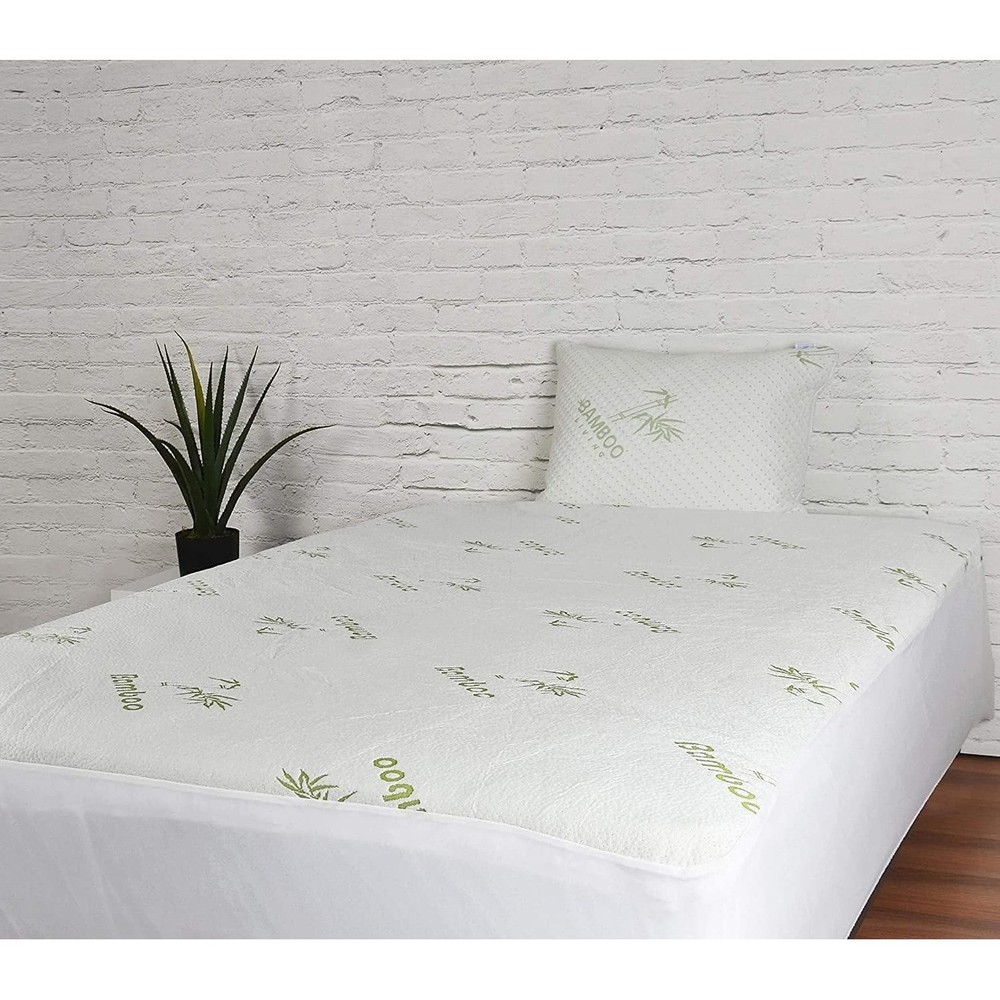 Ultra Soft Bamboo Mattress Protector Waterproof Hypoallergenic