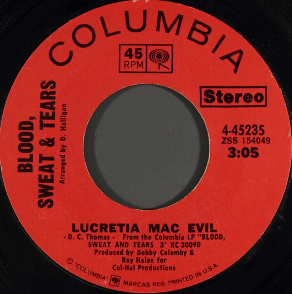 Blood, Sweat & Tears* - Lucretia Mac Evil / Lucretia's Reprise (7