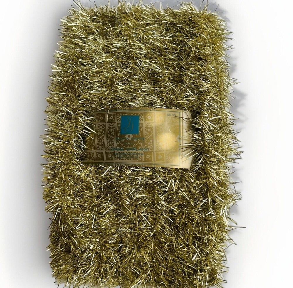 VTG Tinsel Garland Gold Sparkle Vintage 40ft Jaclyn Smith Collection Standard