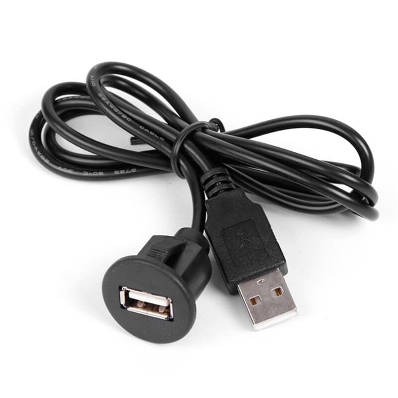 USB 2.0 Male to Female Extender Cable for PC or Car Dashboard Mount