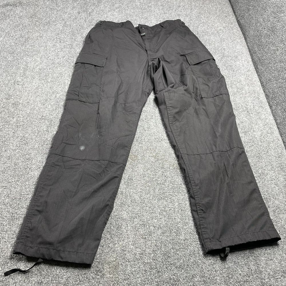 Propper Mean's Black Cargo Pants Straight Legs Button Closure Pockets Size M