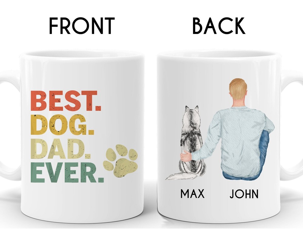 Personalized Husky Mug Husky Dad Mug Husky Lover Mug Husky Dad Gift Husky Owner