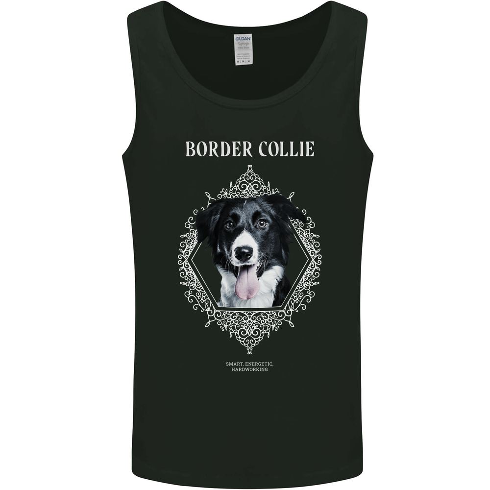A Decorative Border Collie Mens Vest Tank Top