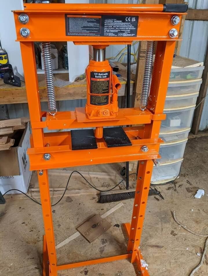 12 Ton Torin Steel H-Frame Hydraulic Garage/Shop Floor Press,Red Brand New--