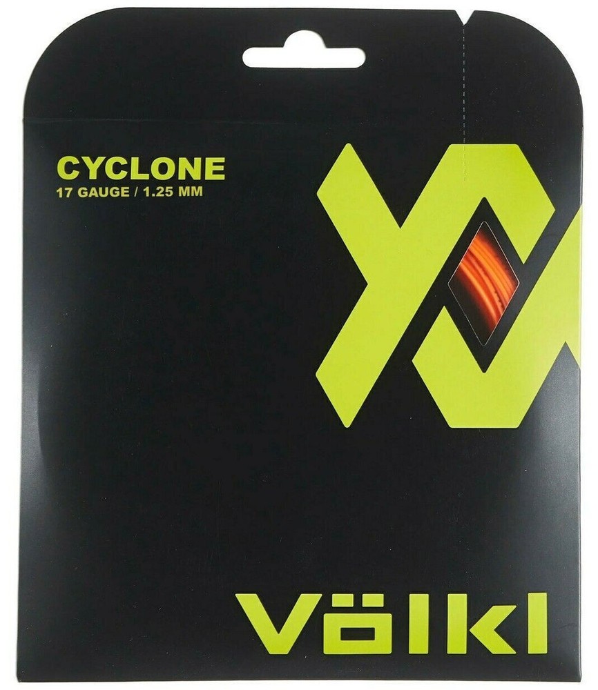 NNEDSZ 1 Pack Volkl Cyclone 17g/1.25mm Tennis Racquet Strings - Fluro Orange