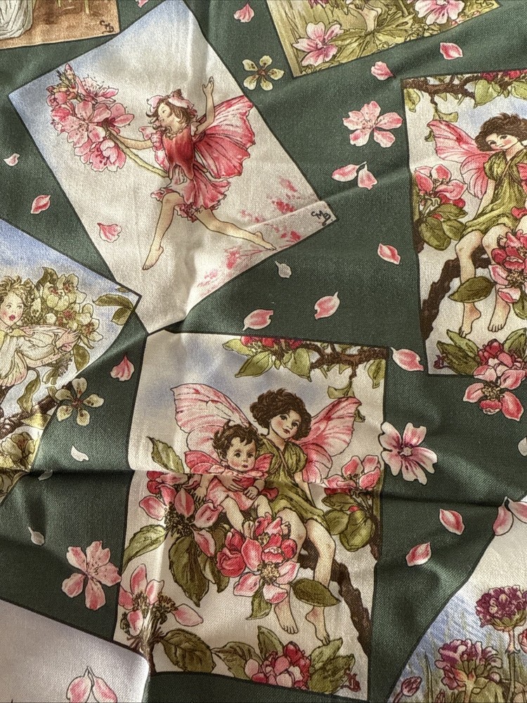 BLOSSOM  Fairies Cotton Fabric M Miller (17” X 21”) New DC 3928 REM