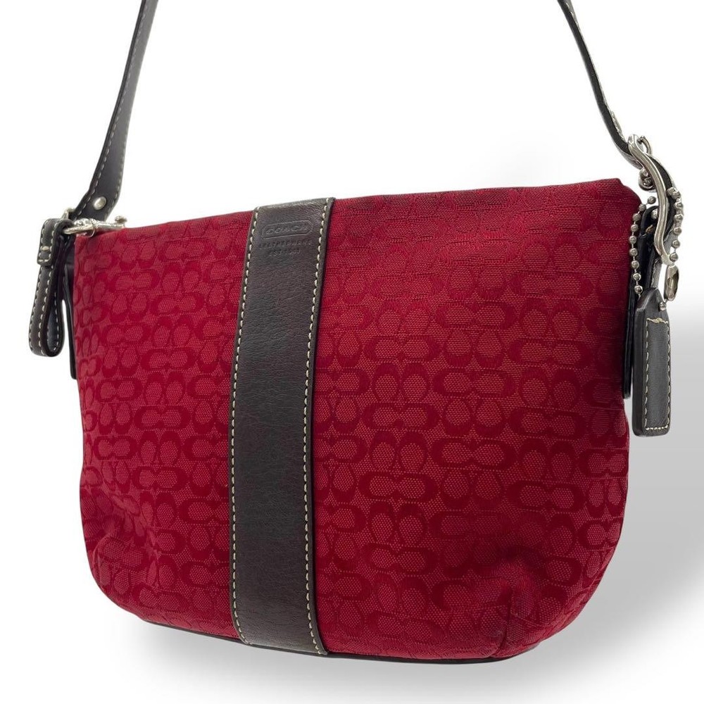 Vintage Coach Mini Duffle Bag 4771 in Red Signature Canvas