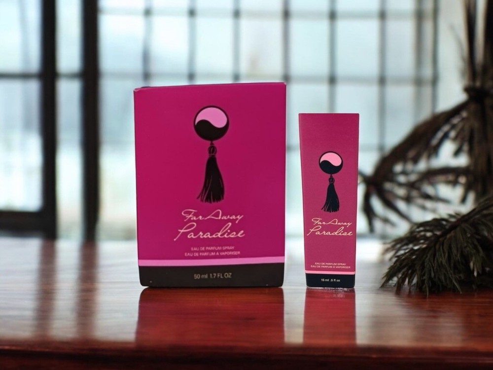 Avon Far Away Paradise Eau de Parfum Set 1.7 oz + Travel Spray 0.5 oz New in Box