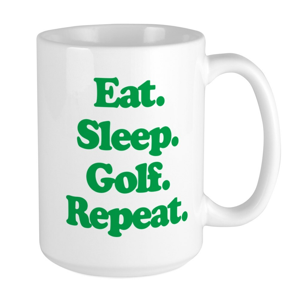 CafePress Eat Sleep Golf Coffee Mug, Large 15 oz. White Coffee Cup (261124097)