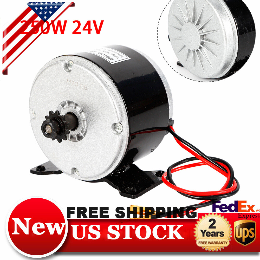 24V 250W MY1016 Brushed DC Motor for E-Bike Scooter Go-Kart 2750RPM