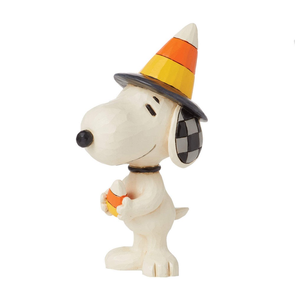 Snoopy Mini Figurine Wearing Candy Corn Halloween Hat