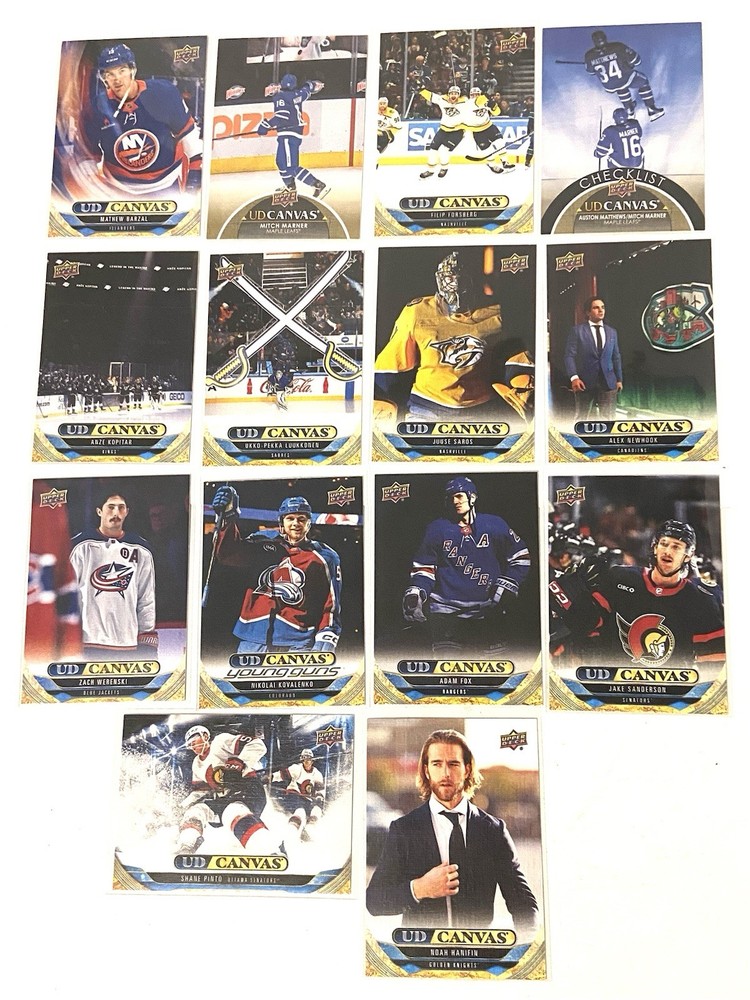 2024-25 Upper Deck UD Canvas Lot - 14 Cards w/ Young Guns Insert