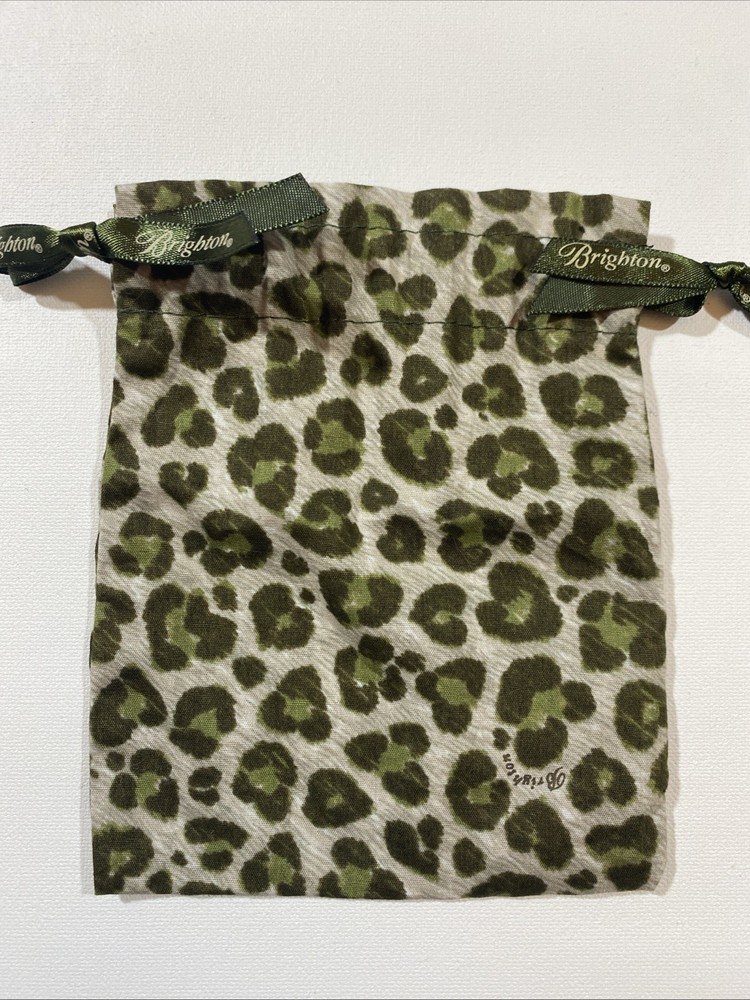 BRIGHTON Jewelry Bag Animal Print Cloth Drawstring Dust Cloth Storage Bag