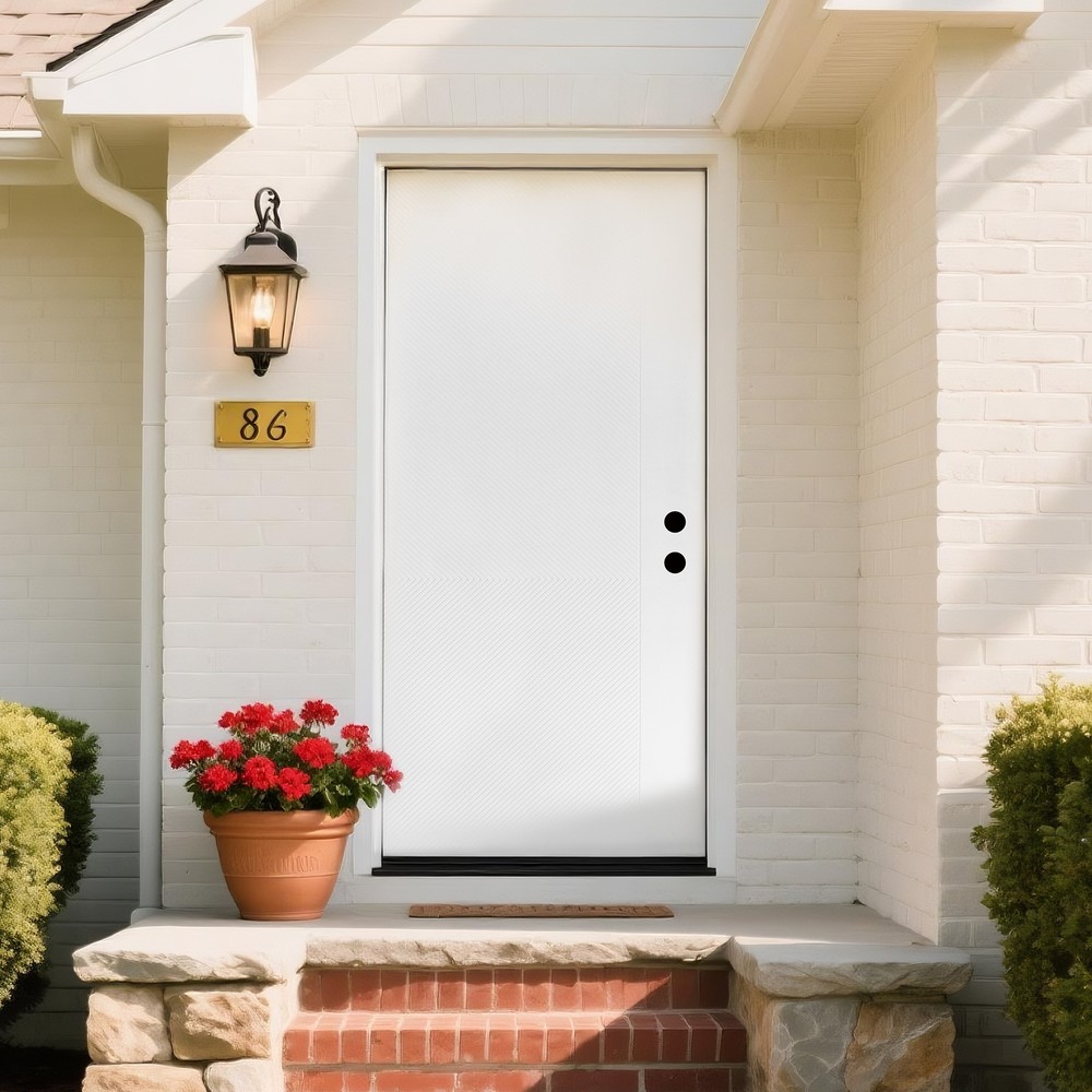 36x80 Fiberglass Entry Door LH Inswing with Vinyl Frame and 4-9/16 Jamb